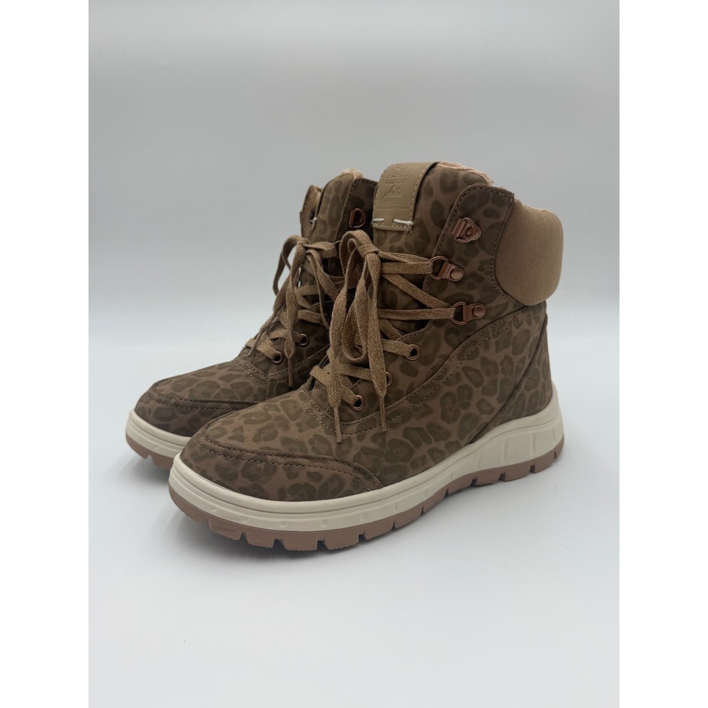 Roxy Alpine Collection Karmel Brown Leopard Faux Fur Winter Boots ARJB700703